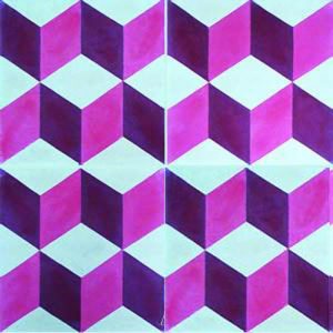 Geometrik Desenli Çini Karo